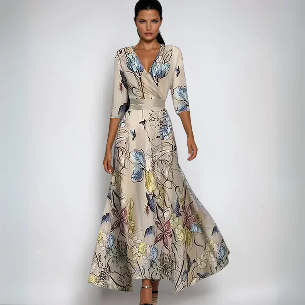Lusi | Robes Élégantes en Fleurs avec Ceinture