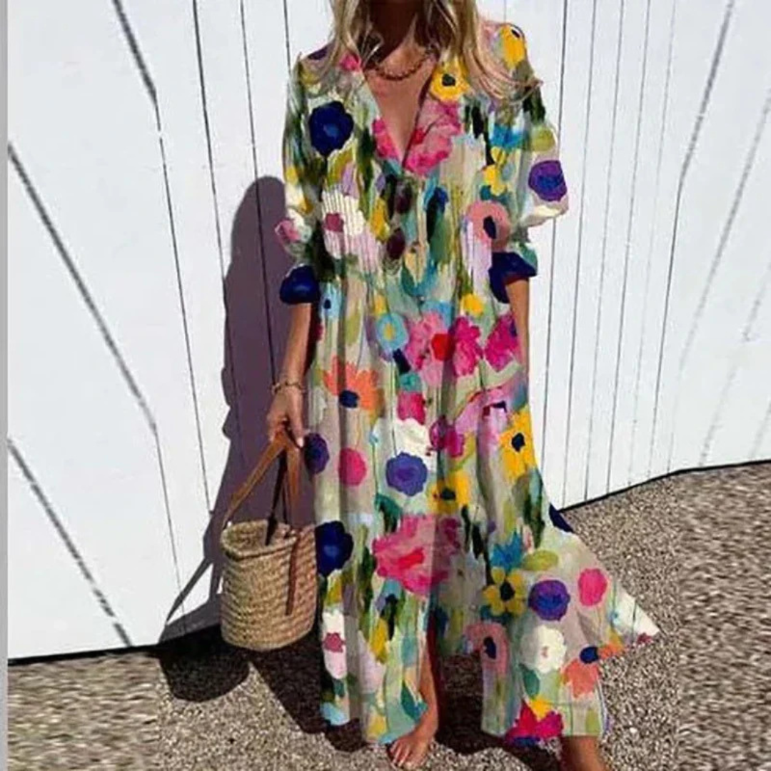 Katerina | Robe bohème à coupe fluide