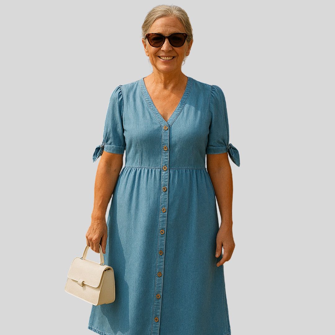 Murphy | Robe en denim avec des accents élégants
