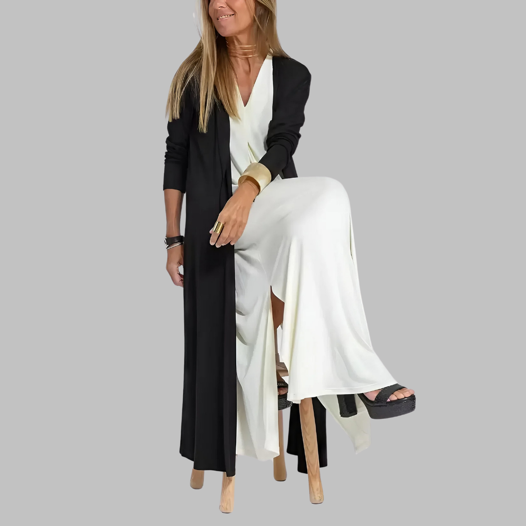 Jana | Robe maxi élégante + pull assorti OFFERT