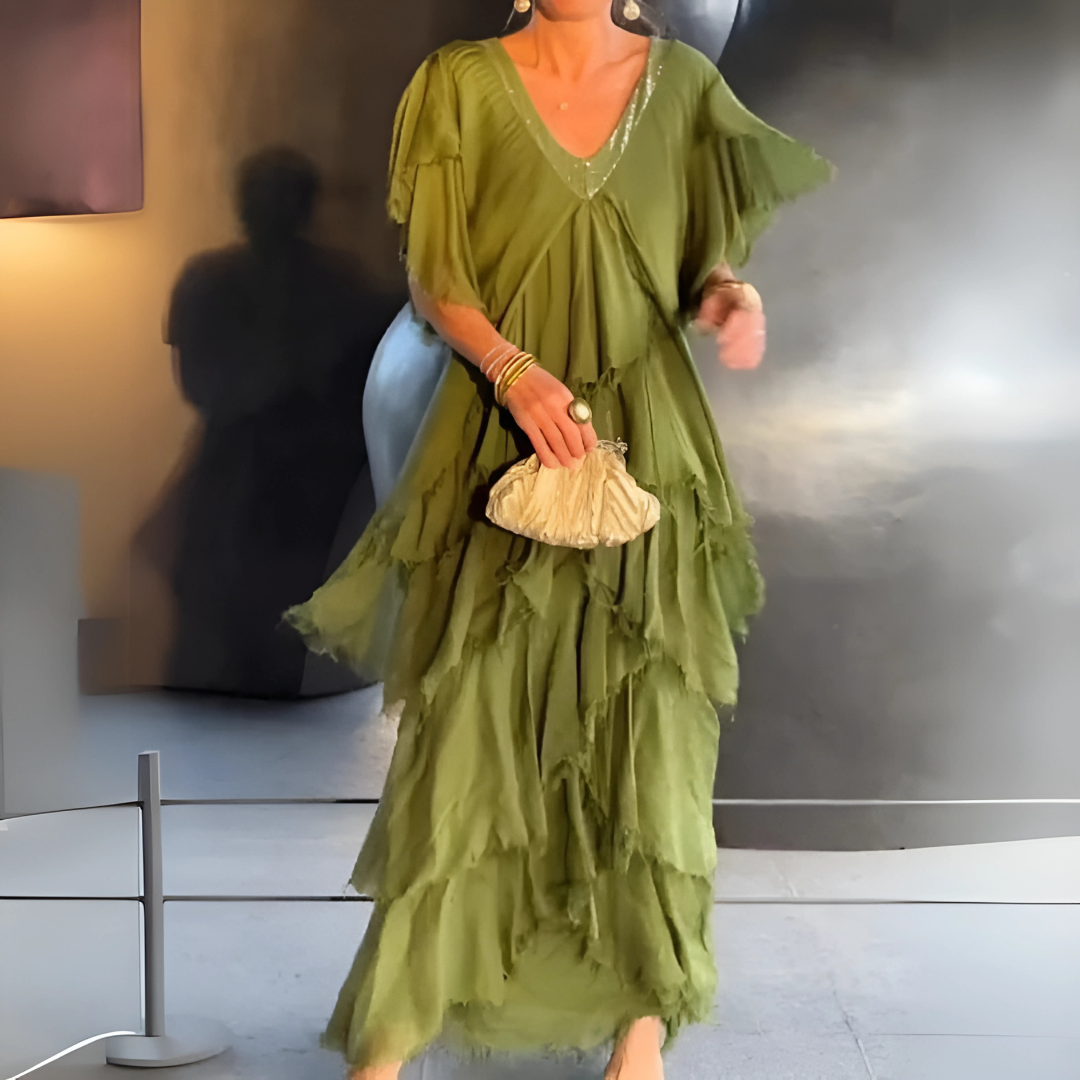 Valerie | Robe longue élégante avec dentelle