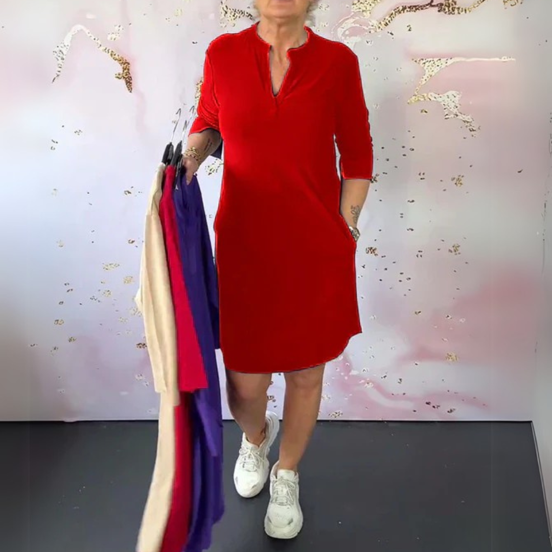Simona | Robe élégante avec décolleté en V