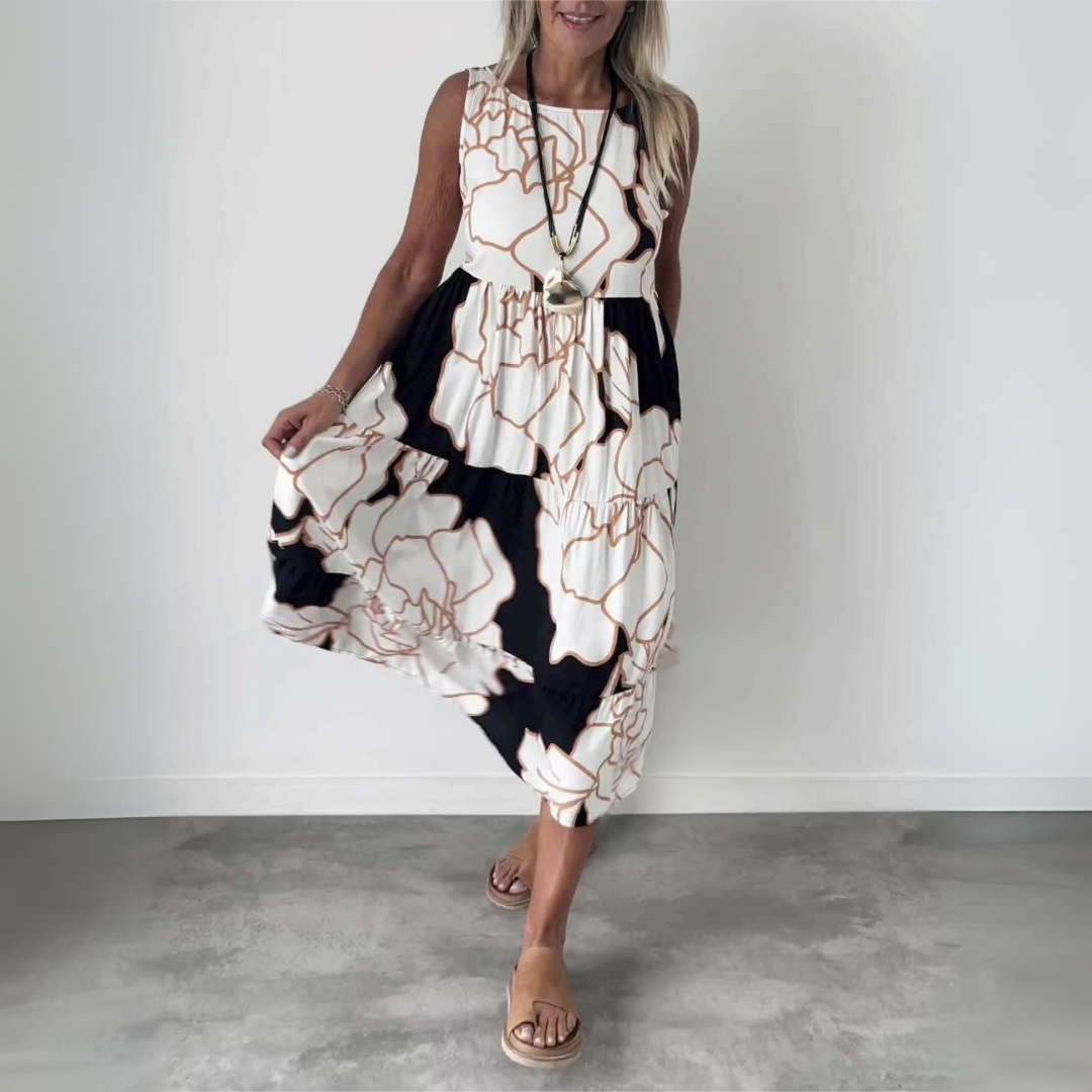 Natalija | Robes élégantes avec des fleurs et une silhouette confortable