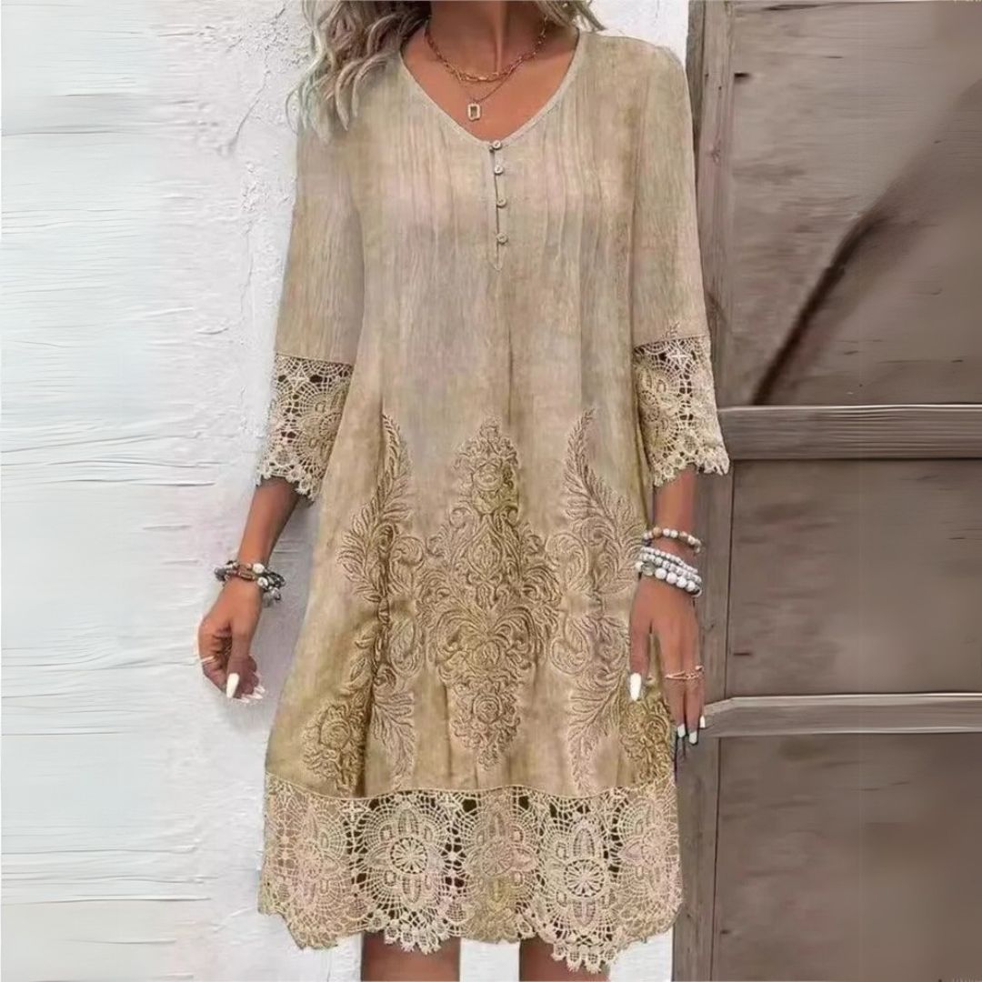 Wrenley | Robe en dentelle légère avec décolleté en V