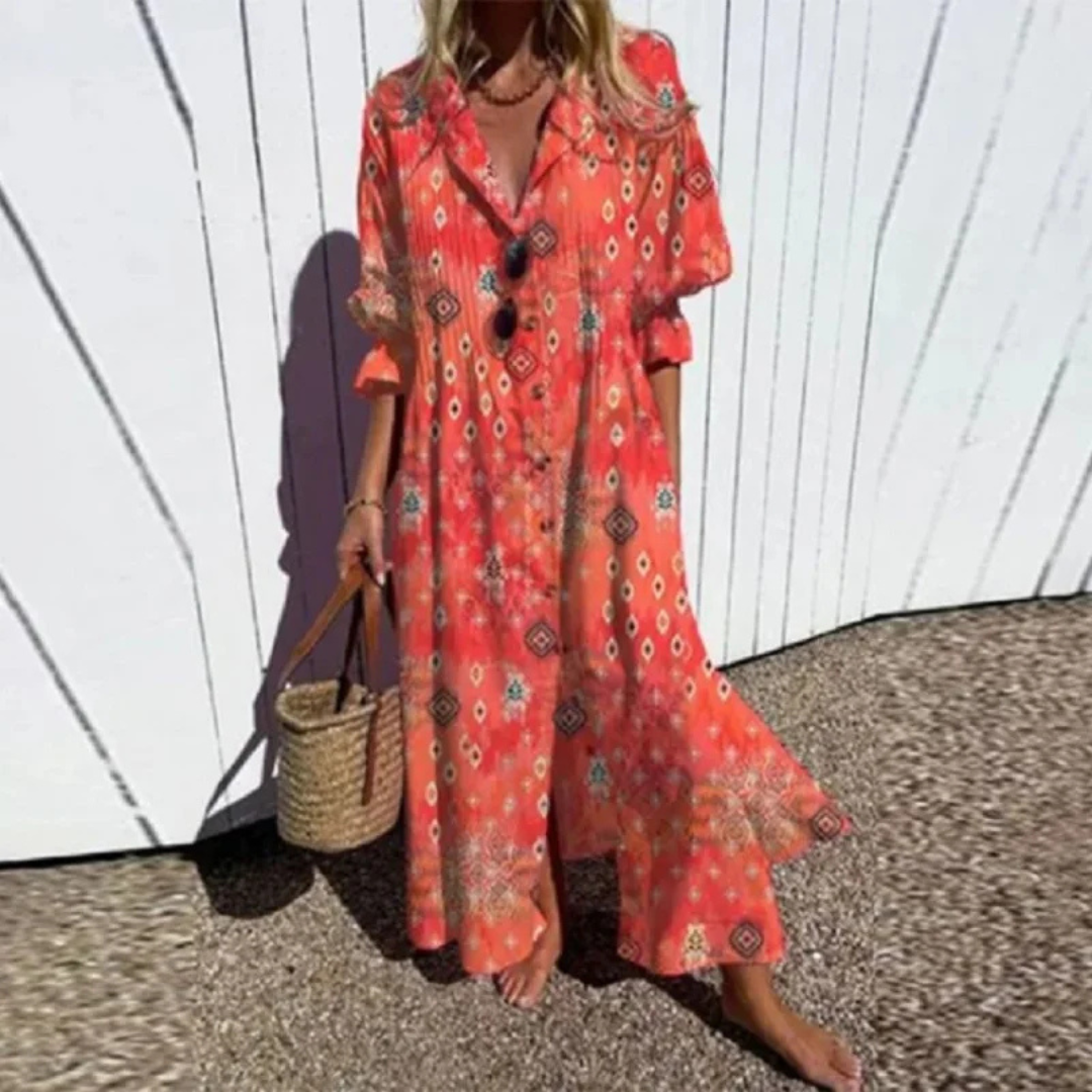 Katerina | Robe bohème à coupe fluide