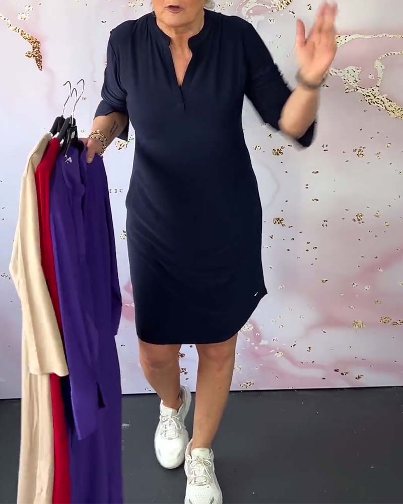 Simona | Robe élégante avec décolleté en V