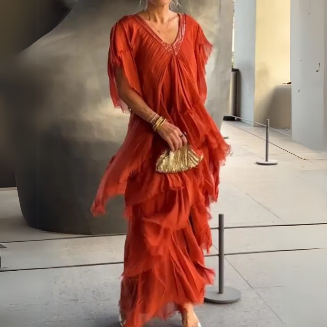 Valerie | Robe longue élégante avec dentelle