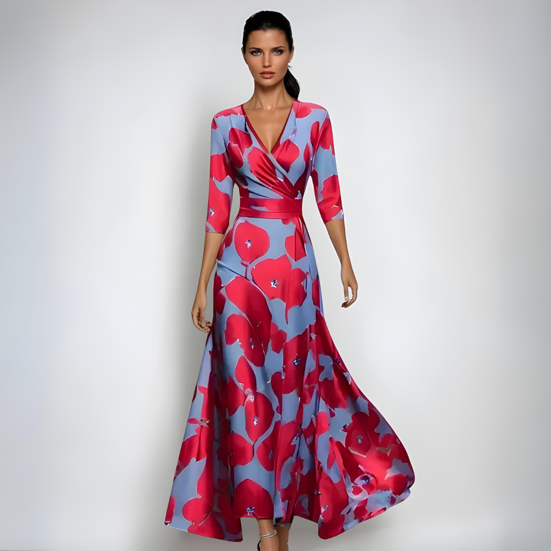 Lusi | Robes Élégantes en Fleurs avec Ceinture