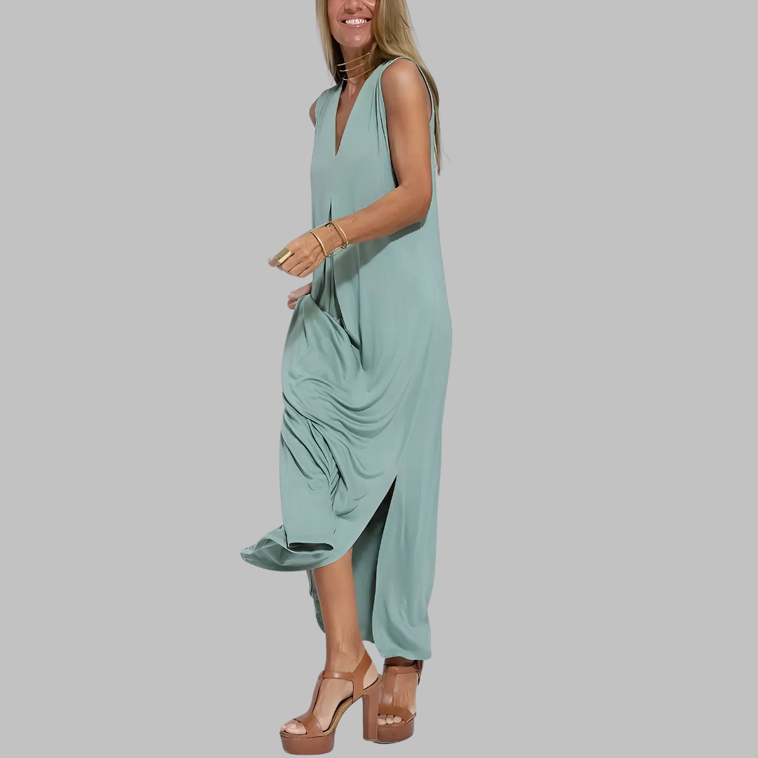 Jana | Robe maxi élégante + pull assorti OFFERT