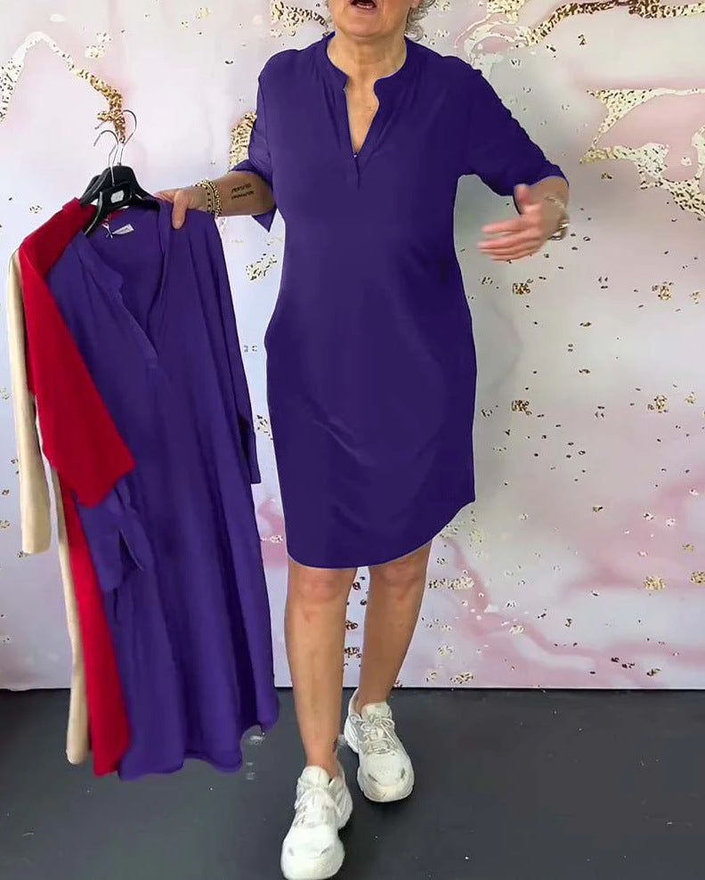 Simona | Robe élégante avec décolleté en V
