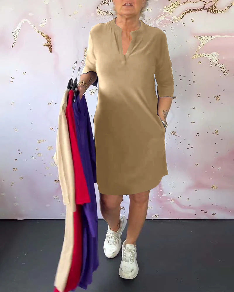 Simona | Robe élégante avec décolleté en V
