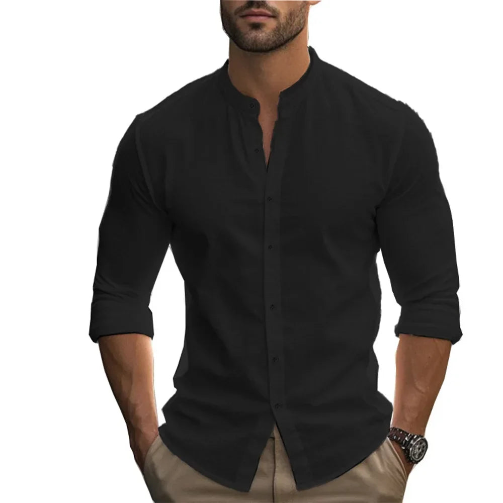 Chemise d'été décontractée en coton lin
