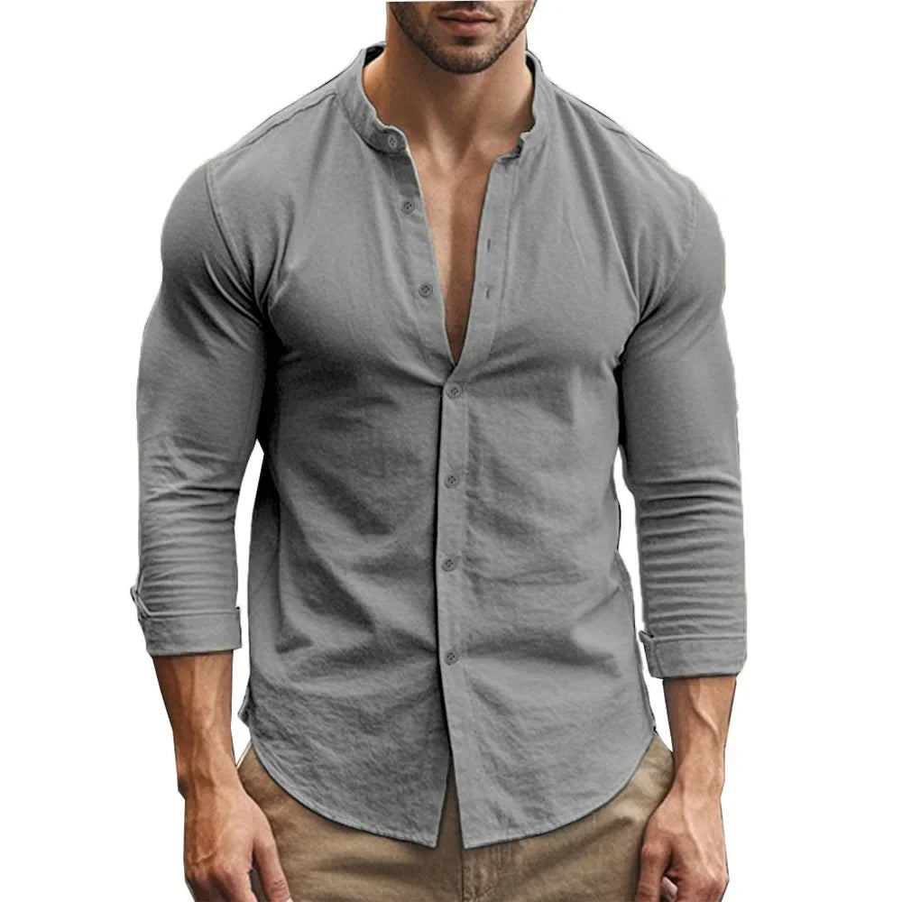 Chemise d'été décontractée en coton lin