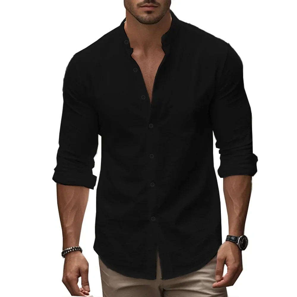 Chemise d'été décontractée en coton lin