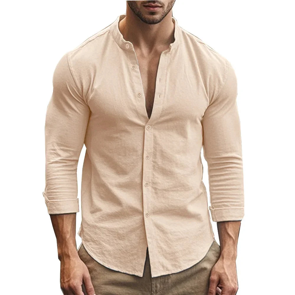Chemise d'été décontractée en coton lin