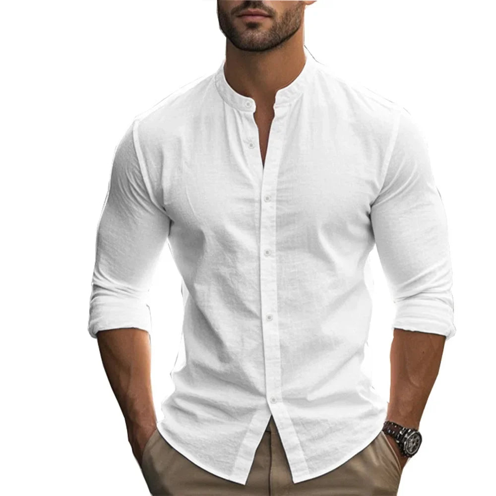 Chemise d'été décontractée en coton lin
