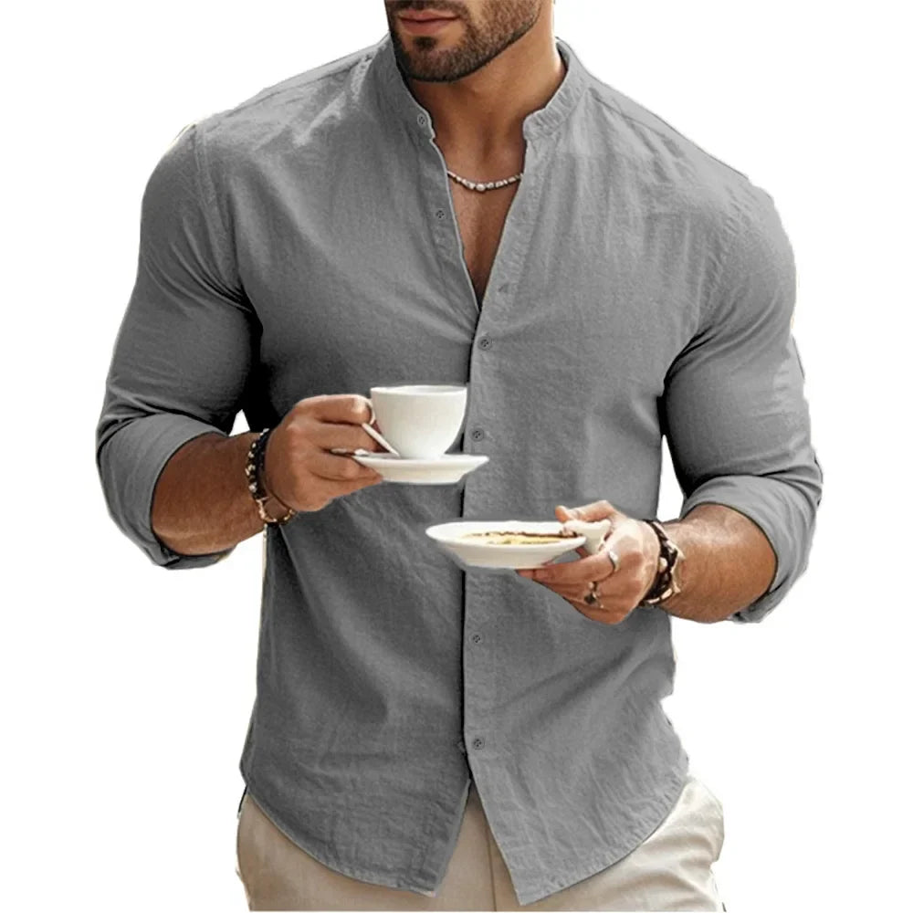 Chemise d'été décontractée en coton lin