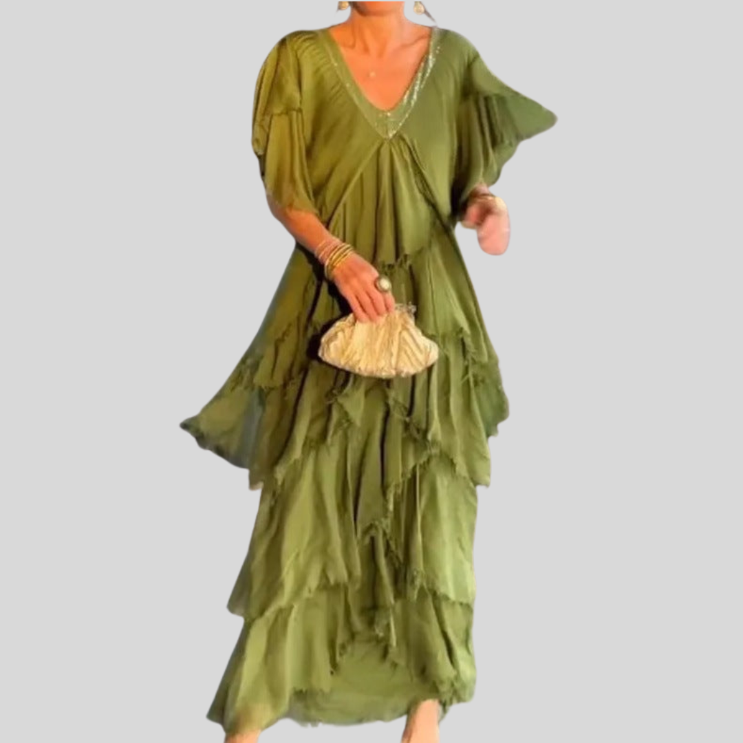 Valerie | Robe longue élégante avec dentelle