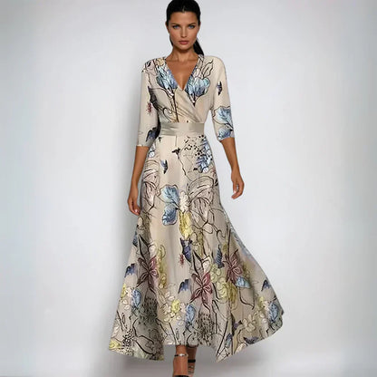Lusi | Robes Élégantes en Fleurs avec Ceinture
